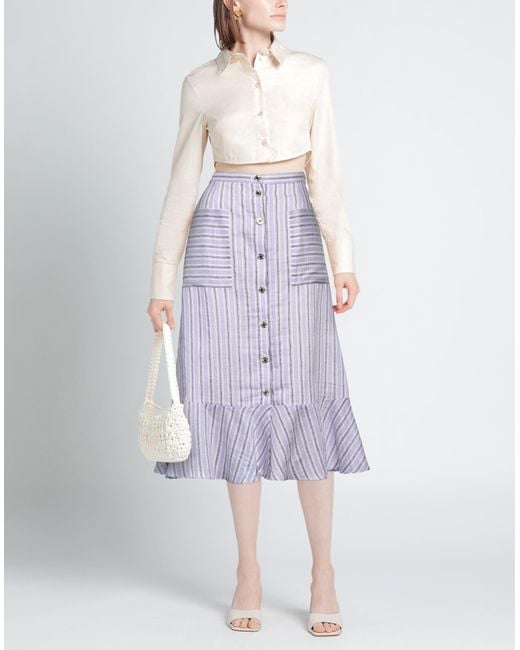 Sandro Purple Midi Skirt