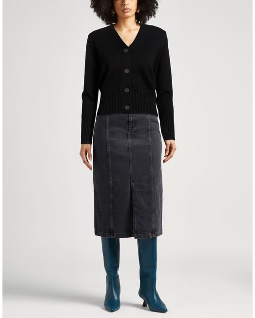 Alpha Studio Black Cardigan Merino Wool