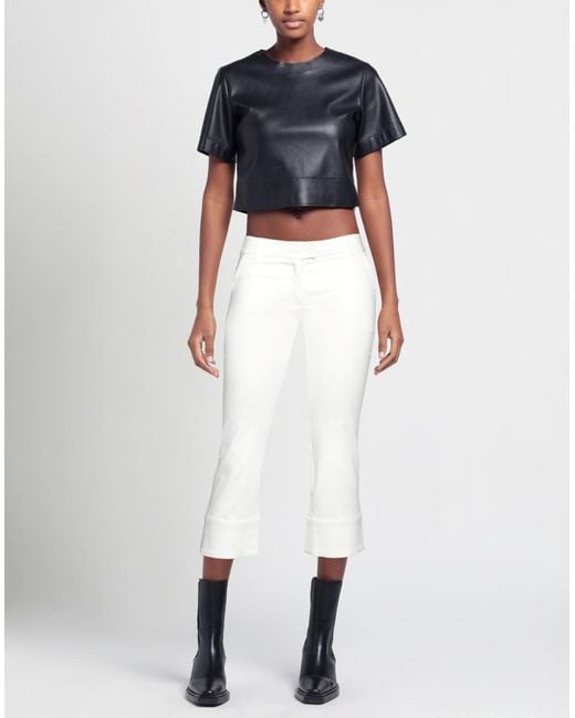 Spell White Cropped Pants