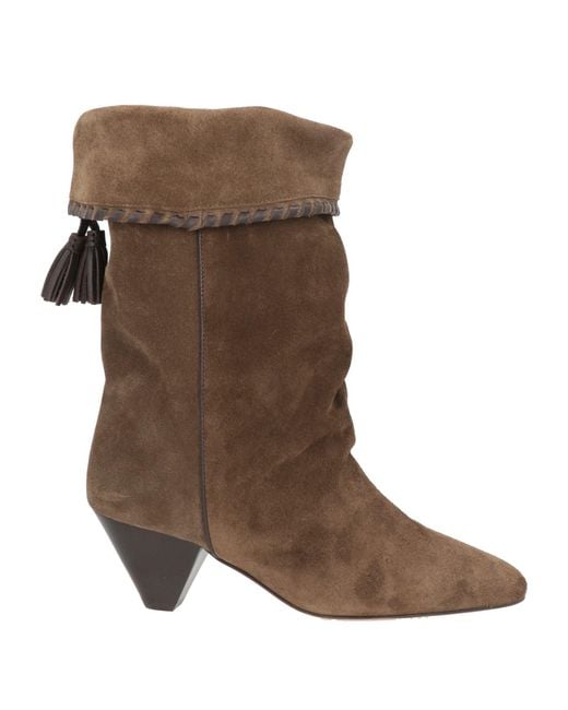 Isabel Marant Brown Ankle Boots Leather