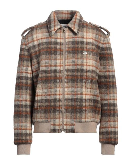 CELINE Wool jacket 2ボタン チェック キャンベル ジャケット Celine Jacket Wool in Brown for Men | Lyst