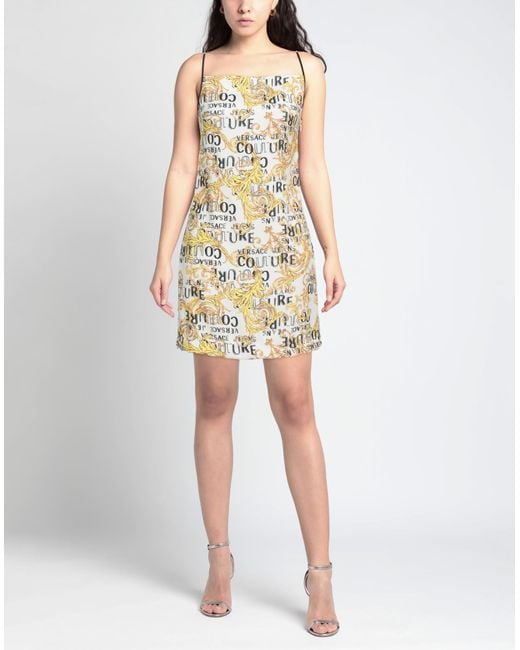 Versace Jeans Couture Metallic Mini Dress Polyester