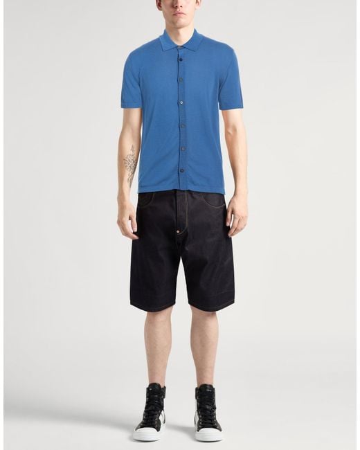 Roberto Collina Blue Polo Shirts for men