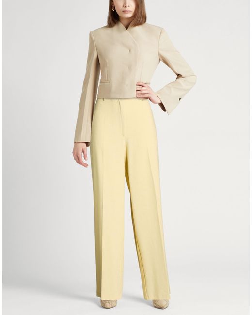 Jucca Yellow Pants Viscose, Polyester, Elastane
