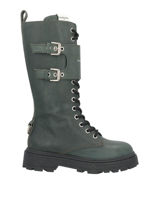 Philippe Model Green Boot Calfskin