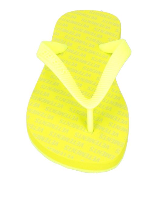 Vetements Yellow Thong Sandal