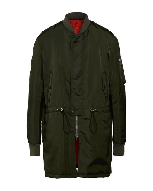 Kris Van Assche Green Military Overcoat & Trench Coat Polyamide, Polyester for men