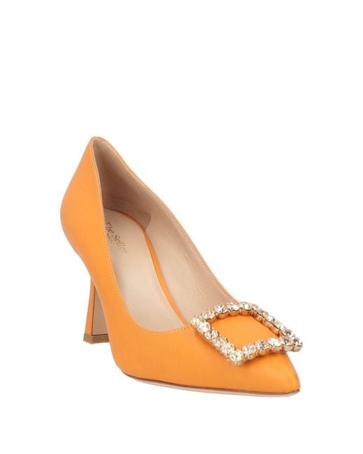 The Seller Orange Pumps