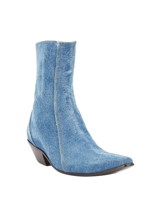 Acne Blue Ankle Boots
