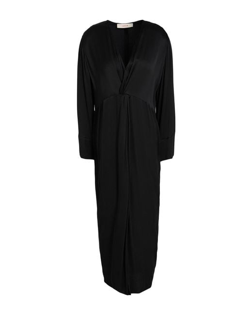 Jucca Black Midi Dress Viscose