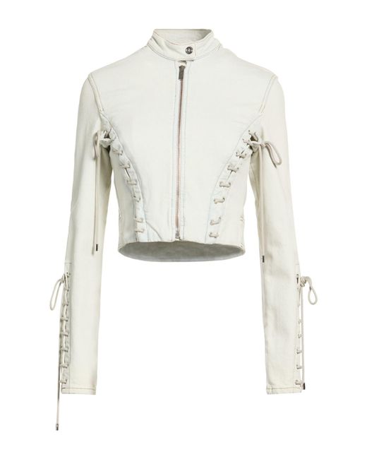 Blumarine White Denim Outerwear