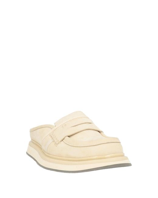 Premiata White Ivory Mules & Clogs Leather for men