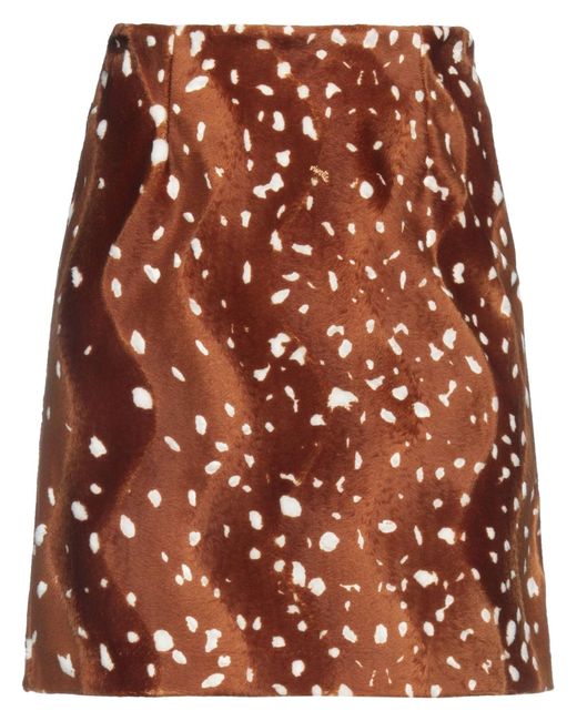 Vivetta Brown Mini Skirt Polyester