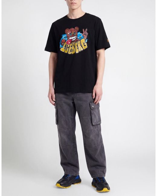Iceberg Black T-Shirts for men