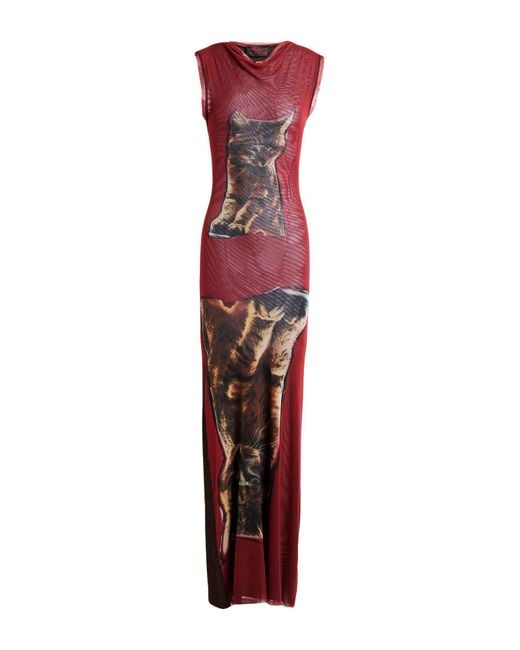 OTTOLINGER Red Tobias Spichtig Rust Maxi Dress Recycled Polyester, Viscose, Elastane, Polyester, Polyamide