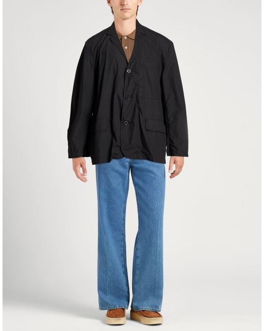 Universal Works Black Jacket Recycled Polyester, Cotton for men