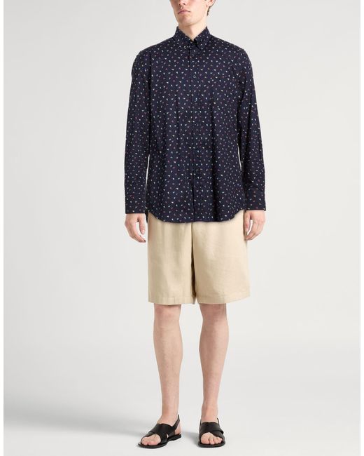 Paul & Shark Blue Midnight Shirt Cotton, Elastane for men