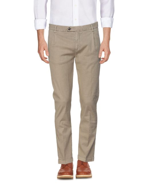 BARMAS Natural Khaki Pants Linen, Cotton, Elastane for men