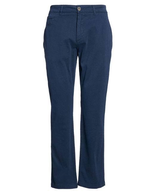 La Martina Blue Pants Cotton, Elastane for men