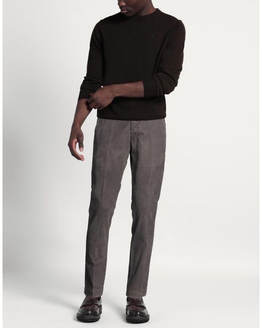 Entre Amis Gray Pants Cotton, Elastane, Polyurethane, Polyamide for men
