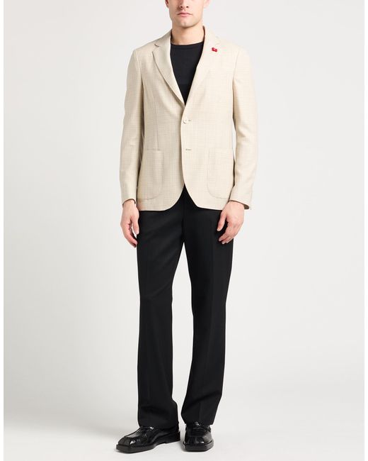 Lardini Natural Blazer Wool for men