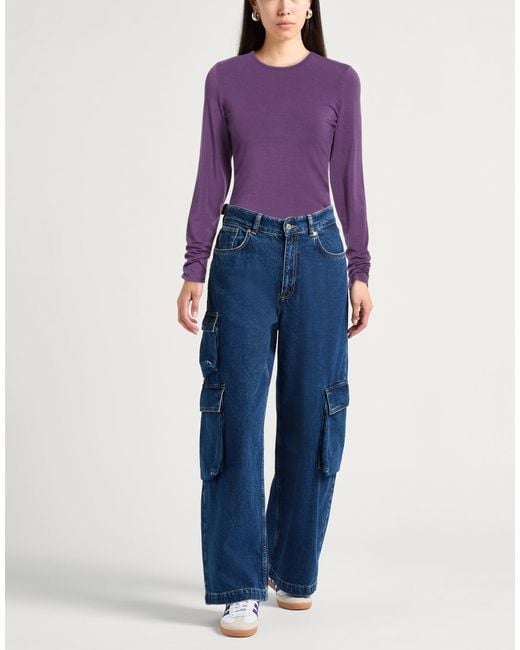 Armani Jeans Purple T-Shirt Viscose, Elastane