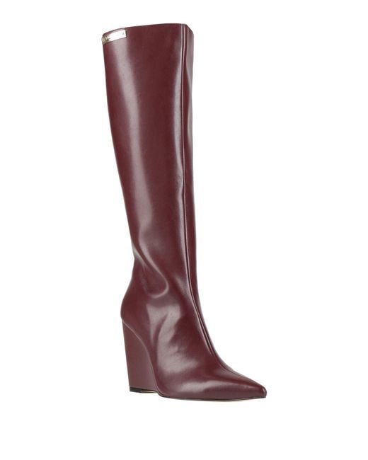 Twinset Red Boot Textile Fibers