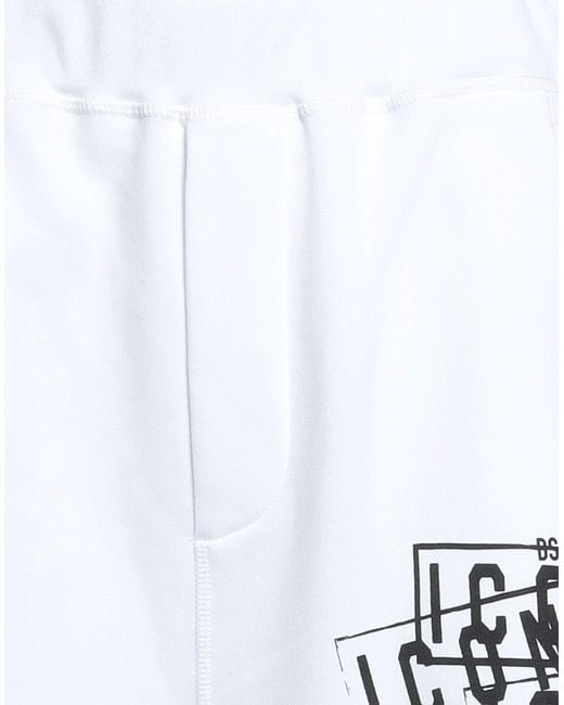DSquared² White Shorts & Bermuda Shorts Cotton, Elastane for men