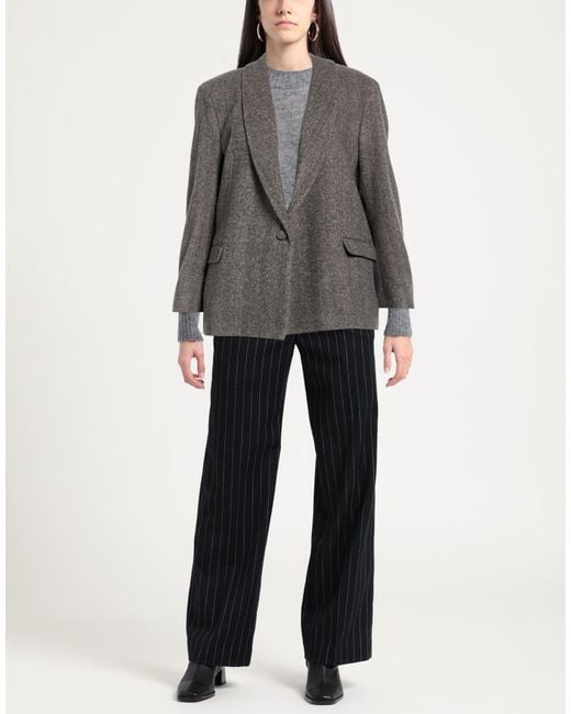 MARSĒM Gray Blazer Wool, Polyamide