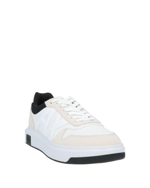 ARMANI EXCHANGE White Sneakers Polyester, Polyurethane for men