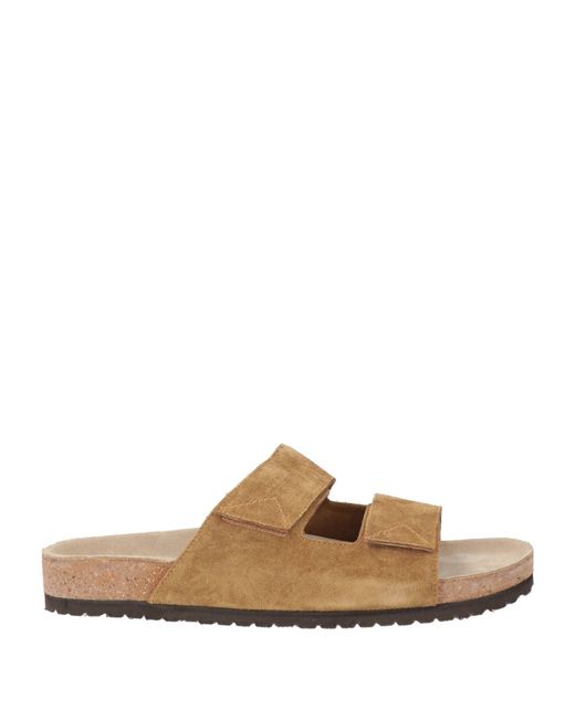 SELECTED White Camel Sandals Leather for men