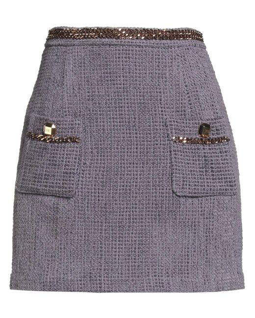 Elisabetta Franchi Gray Mini Skirt