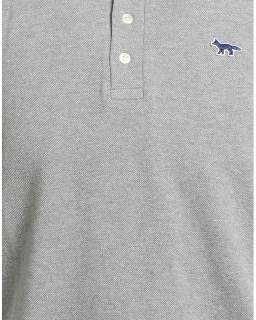Maison Kitsuné Gray Polo Shirt for men
