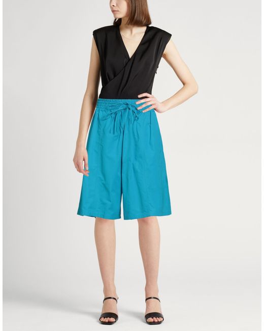 Jil Sander Blue Shorts & Bermuda Shorts Cotton