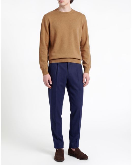 Gran Sasso Brown Camel Sweater Wool, Cashmere, Viscose for men