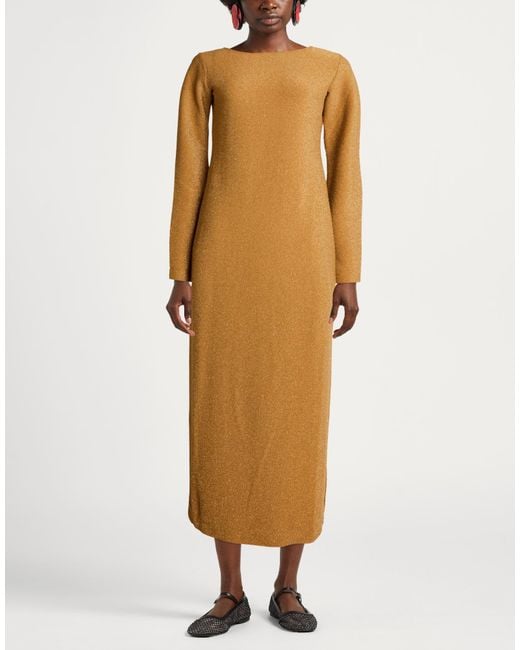Ottod'Ame Natural Maxi Dress Viscose, Polyester, Nylon, Elastane