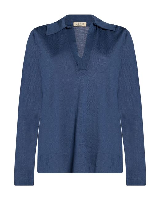 Pullover Siyu de color Blue