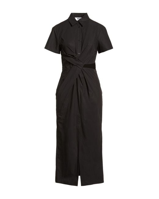 MSGM Black Midi Dresses