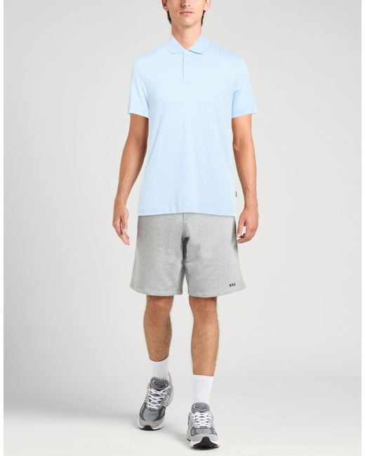 Boss Blue Polo Shirt Lyocell, Cotton for men