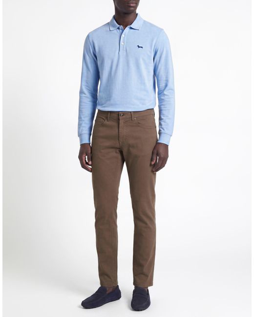 Harmont & Blaine Gray Pants Cotton, Elastane for men