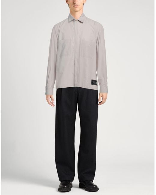 Covert Gray Jacket Polyester, Cotton for men