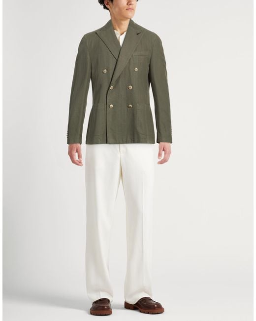 Paoloni Green Blazers for men