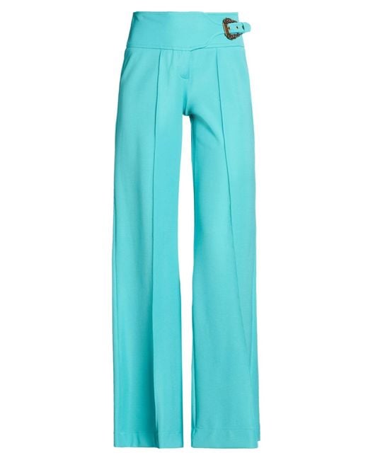 Versace Jeans Couture Blue Pants Viscose, Polyamide, Elastane