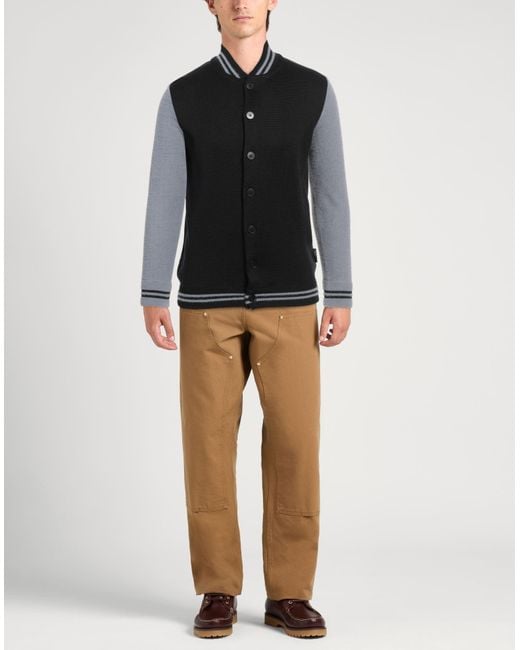 Takeshy Kurosawa Black Cardigan Polyamide, Merino Wool, Acrylic for men