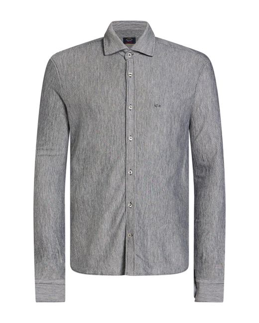 Paul & Shark Gray Shirt Wool for men