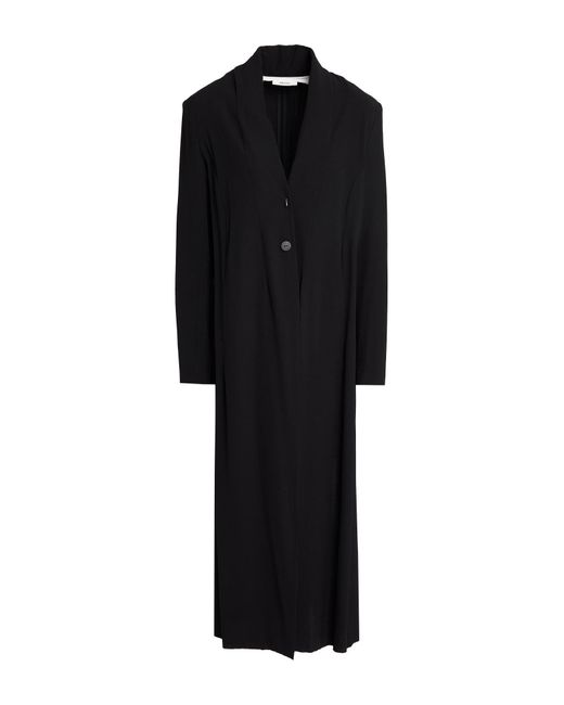 Isabel Benenato Black Overcoat & Trench Coat Virgin Wool, Viscose