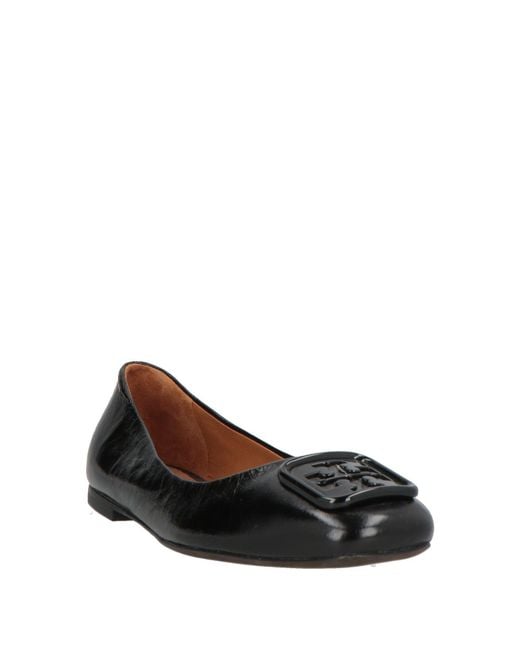 Tory Burch Black Ballet Flats Leather