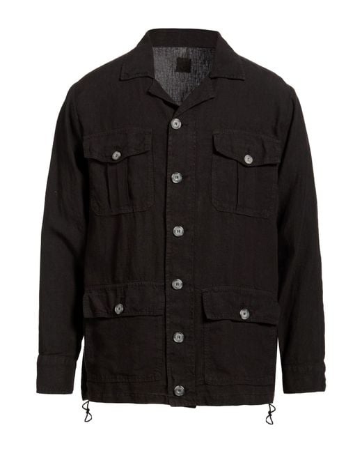 120% Lino Black Shirts for men