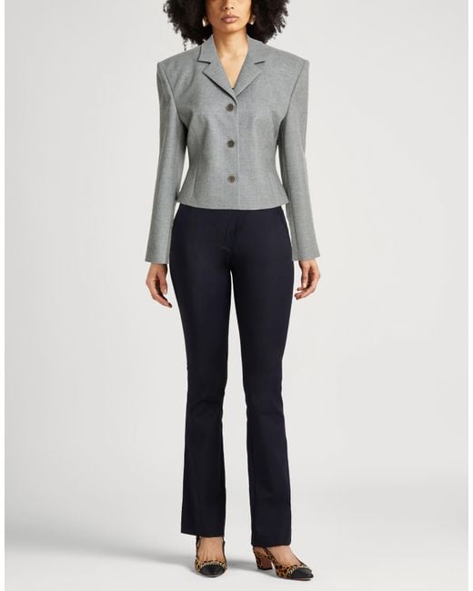 Magda Butrym Gray Blazer Cashmere, Elastane