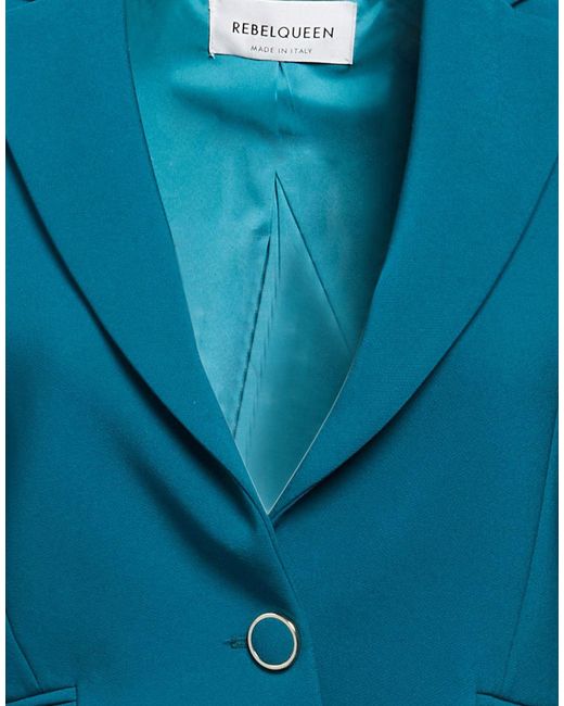 Rebel Queen Blue Blazer Polyester, Elastane